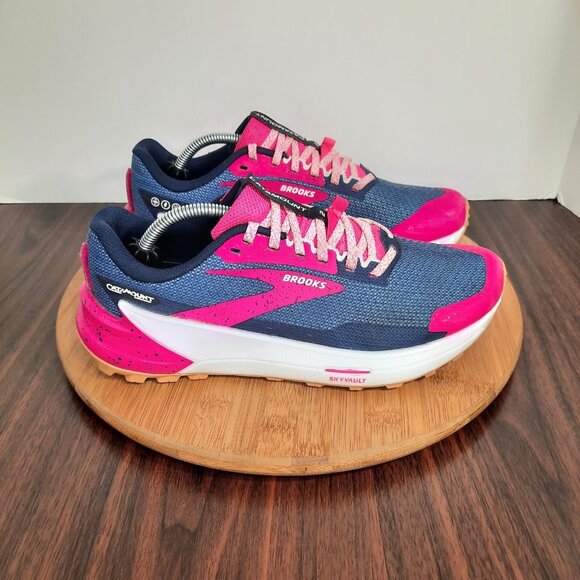 Brooks Shoes - Brooks Catamount 2 Womens Size 8 Shoes Peacoat Pink Trail Running Sneakers